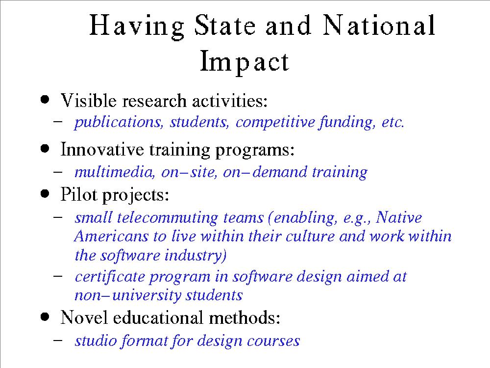 ÿHaving State And National Impact